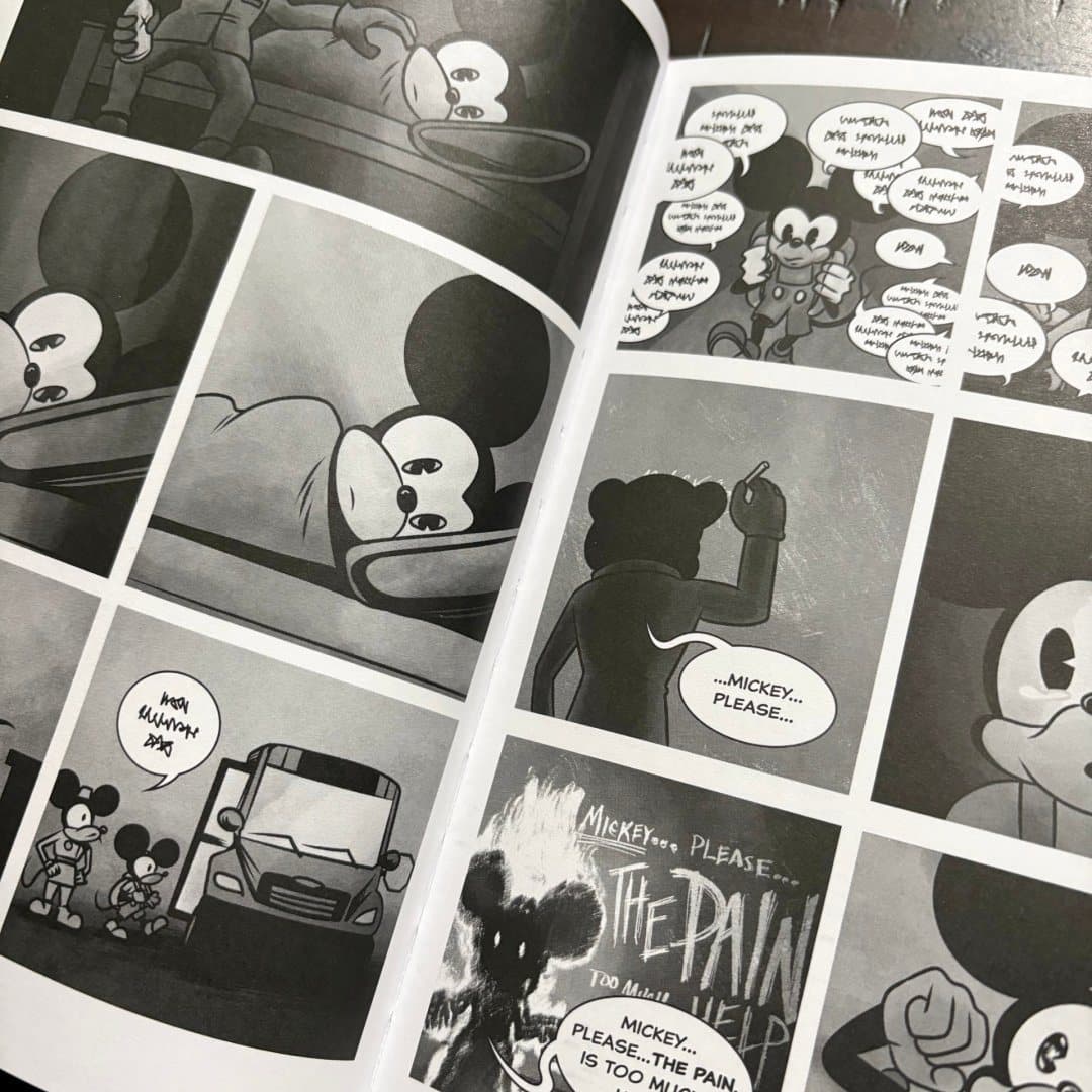 The STEPPERS hardcover open to a black-and-white spread